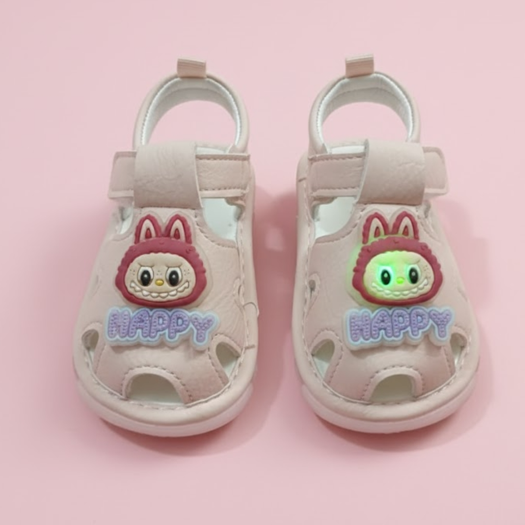 Light-Up Cartoon Baby Sandals –Pink